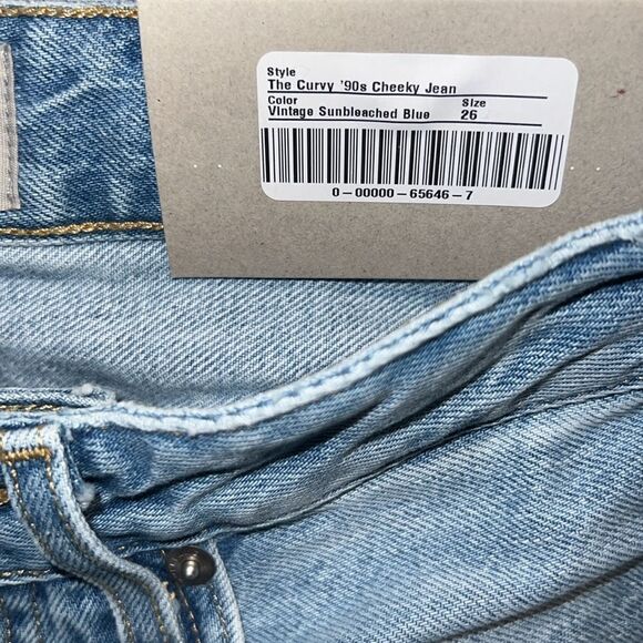 EVERLANE Vintage Sunbleached Blue The Curvy '90s Cheeky Jeans-26/2 NWT! - Picture 10 of 12